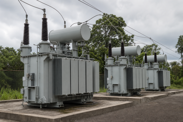 Pad-mounted distribution transformers (illustrative).